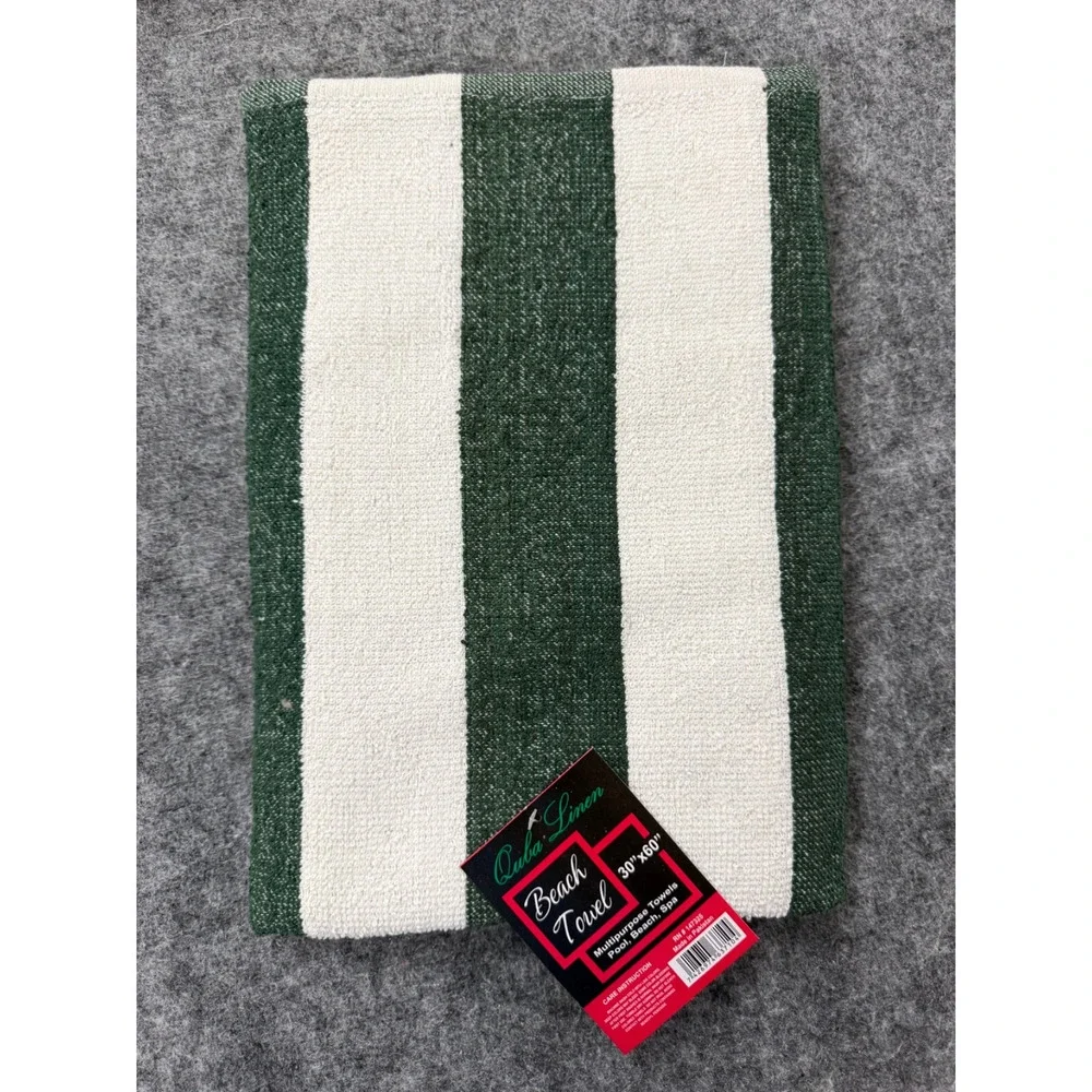 Quba Linen Beach Towel 30x60 Pool Spa Bath Pick Color Striped Sauna Lounge